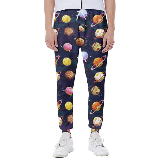 Food Planets Pattern Print Scuba Joggers