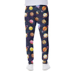 Food Planets Pattern Print Scuba Joggers