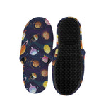 Food Planets Pattern Print Slippers