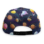Food Planets Pattern Print Snapback Cap