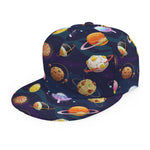 Food Planets Pattern Print Snapback Cap