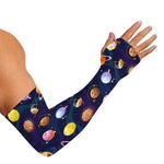 Food Planets Pattern Print Sun Protection Arm Sleeves