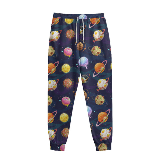 Food Planets Pattern Print Sweatpants