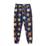 Food Planets Pattern Print Sweatpants