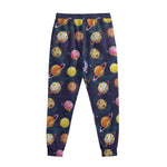 Food Planets Pattern Print Sweatpants