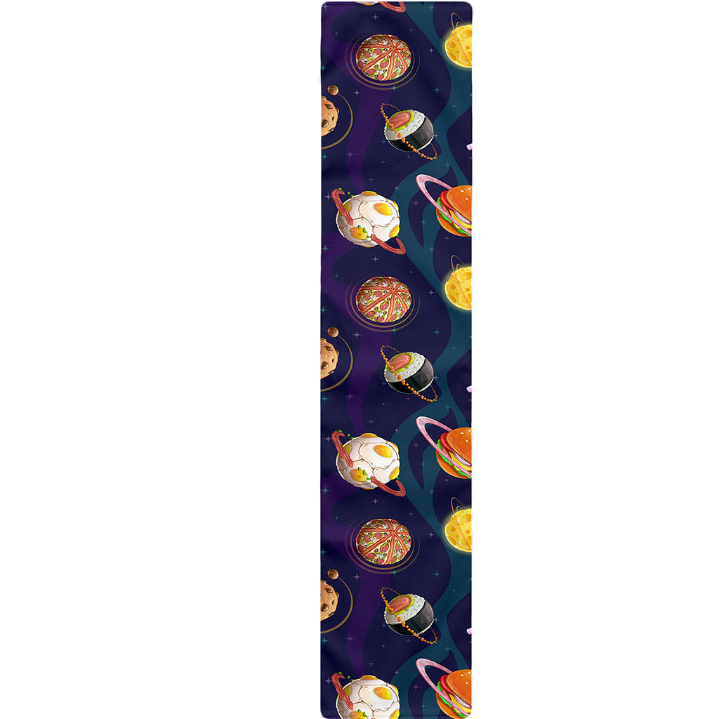 Food Planets Pattern Print Table Runner