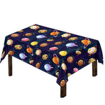 Food Planets Pattern Print Tablecloth