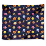 Food Planets Pattern Print Tapestry