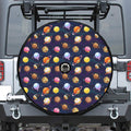 Food Planets Pattern Print Tire Cover With Camera Hole