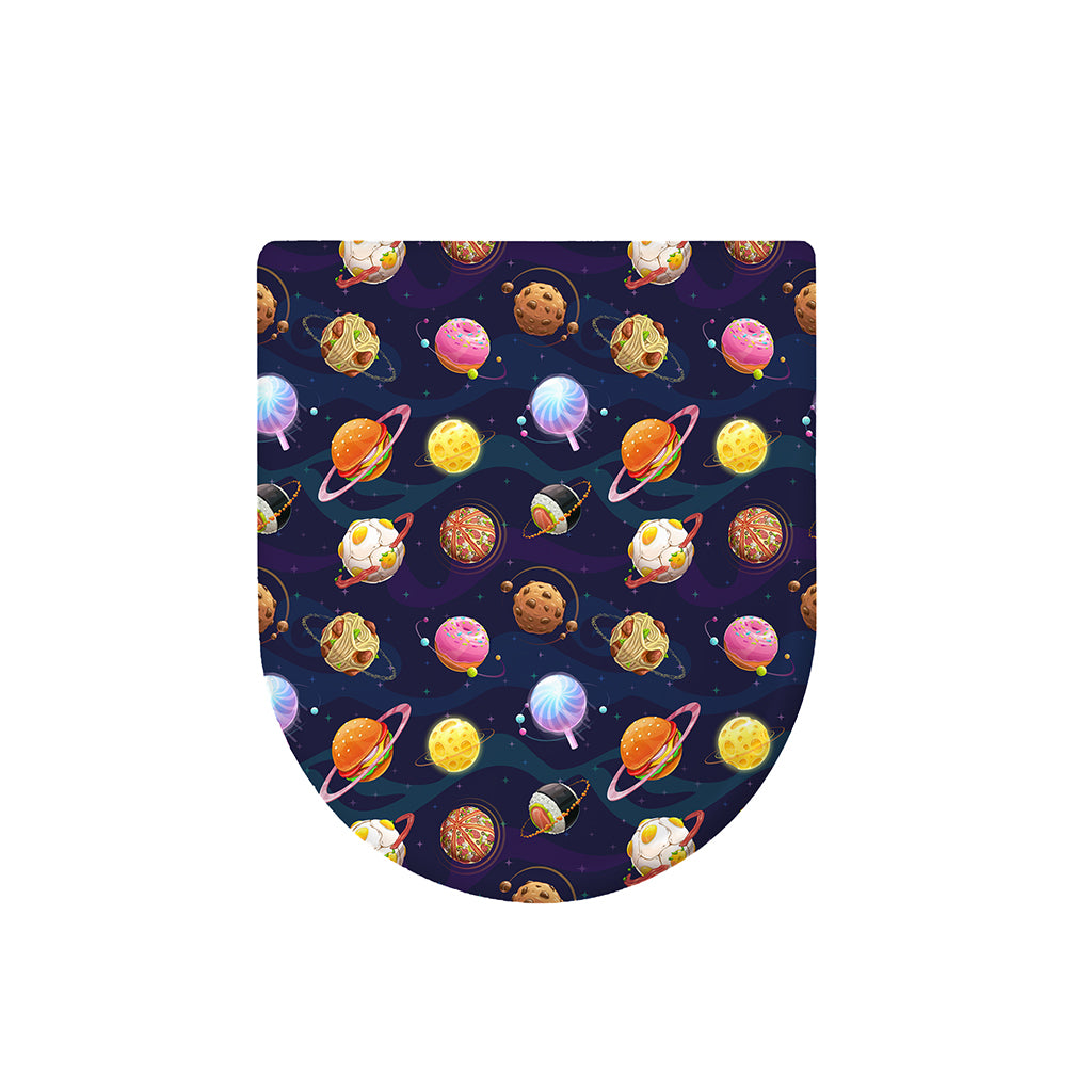 Food Planets Pattern Print Toilet Lid Cover
