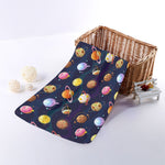 Food Planets Pattern Print Towel