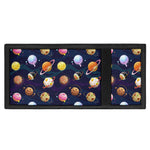 Food Planets Pattern Print Trifold Wallet
