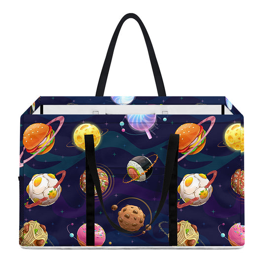 Food Planets Pattern Print Utility Tote Bag