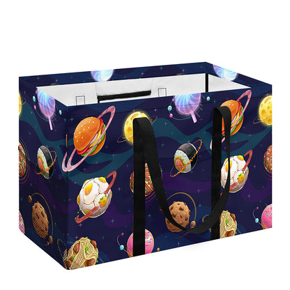 Food Planets Pattern Print Utility Tote Bag