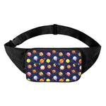 Food Planets Pattern Print Waist Bag