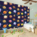 Food Planets Pattern Print Wall Sticker