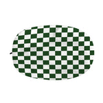 Forest Green And White Checkered Print Car Side Mirror Covers
