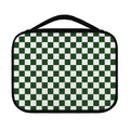 Forest Green And White Checkered Print Classic Bible Case