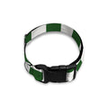 Forest Green And White Checkered Print Dog Collar