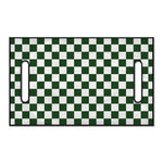 Forest Green And White Checkered Print Golf Cart Seat Cover
