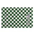 Forest Green And White Checkered Print Placemat