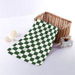 Forest Green And White Checkered Print Towel