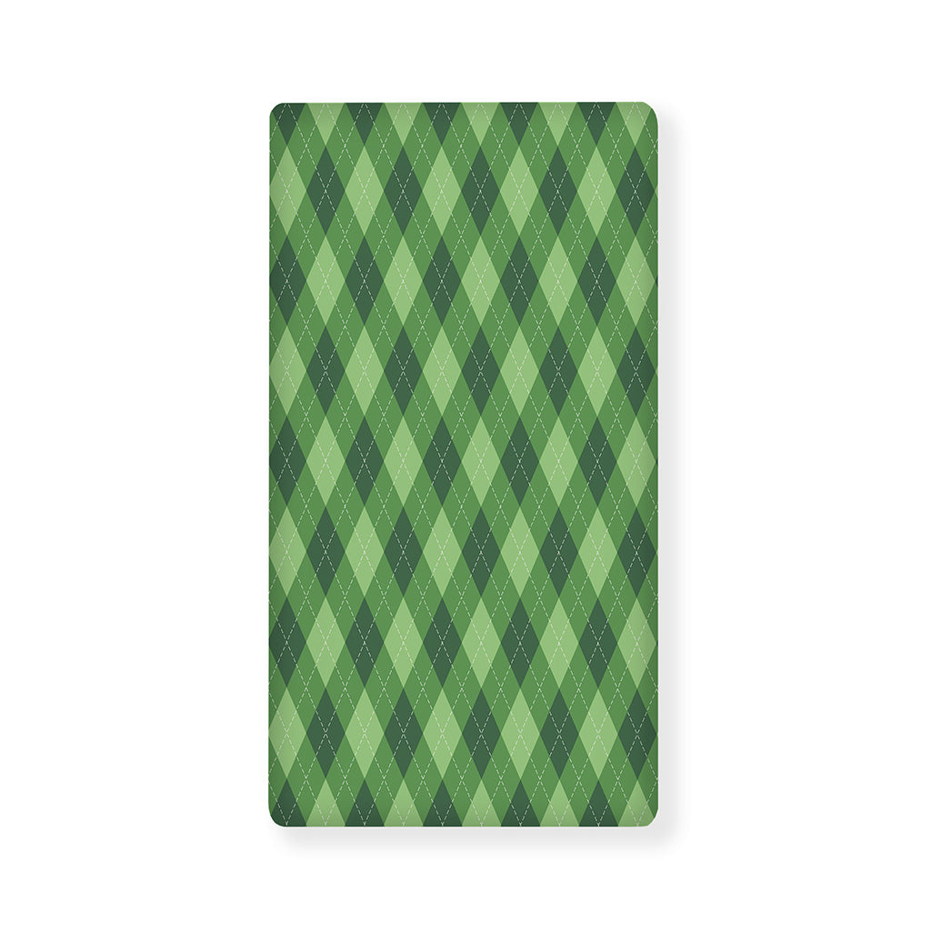 Forest Green Argyle Pattern Print Baby Crib Sheet