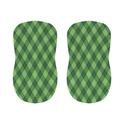 Forest Green Argyle Pattern Print Bar Stool Covers