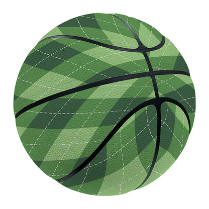 Forest Green Argyle Pattern Print Basketball