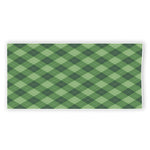 Forest Green Argyle Pattern Print Beach Towel