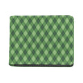 Forest Green Argyle Pattern Print Bifold Wallet