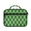 Forest Green Argyle Pattern Print Briefcase Bible Bag