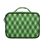 Forest Green Argyle Pattern Print Briefcase Bible Bag
