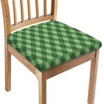 Forest Green Argyle Pattern Print Chair Cushion Cover