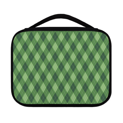 Forest Green Argyle Pattern Print Classic Bible Case