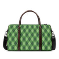 Forest Green Argyle Pattern Print Duffel Bag