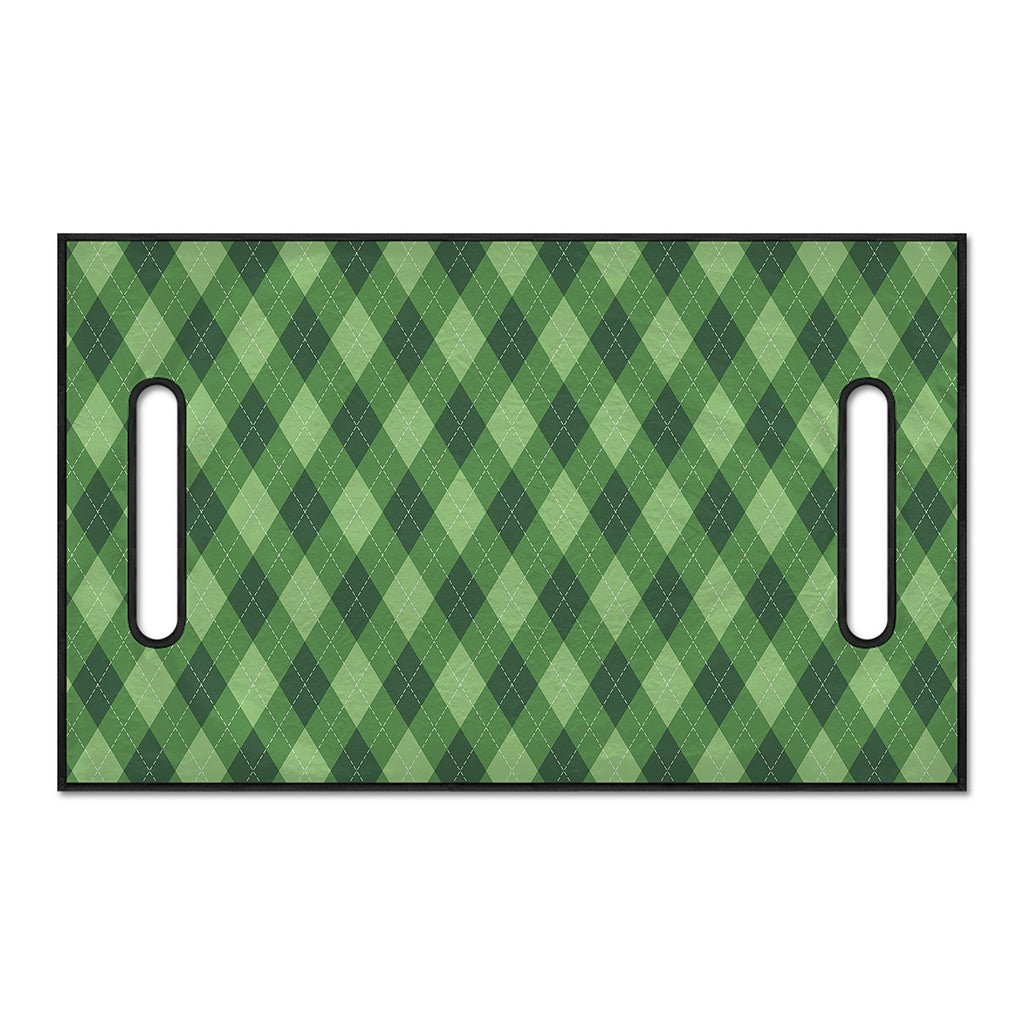 Forest Green Argyle Pattern Print Golf Cart Seat Cover