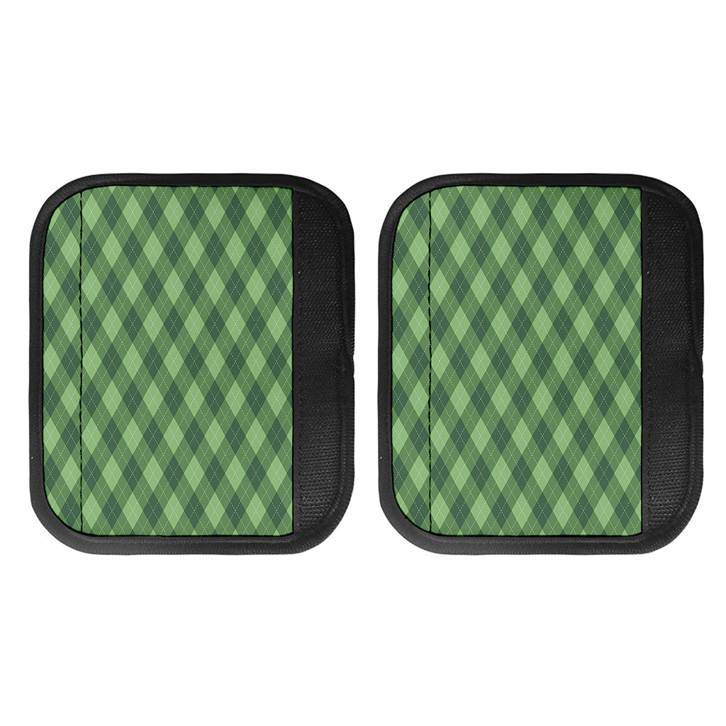 Forest Green Argyle Pattern Print Handle Covers