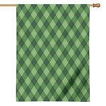 Forest Green Argyle Pattern Print House Flag