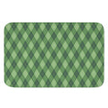 Forest Green Argyle Pattern Print Indoor Door Mat