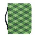 Forest Green Argyle Pattern Print Leather Bible Cover