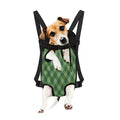 Forest Green Argyle Pattern Print Pet Carrier Backpack