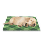 Forest Green Argyle Pattern Print Pet Cooling Mat Cover