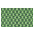 Forest Green Argyle Pattern Print Polyester Doormat