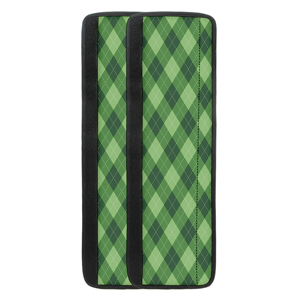 Forest Green Argyle Pattern Print Refrigerator Handle Covers