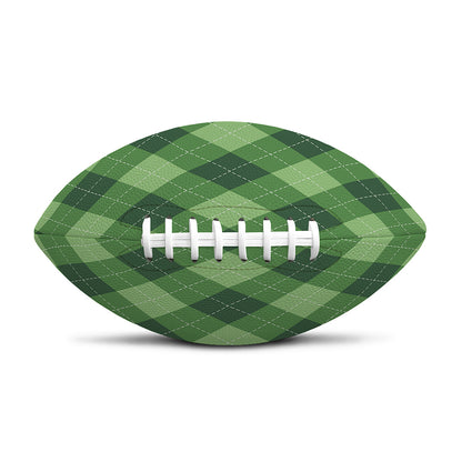 Forest Green Argyle Pattern Print Rugby Ball