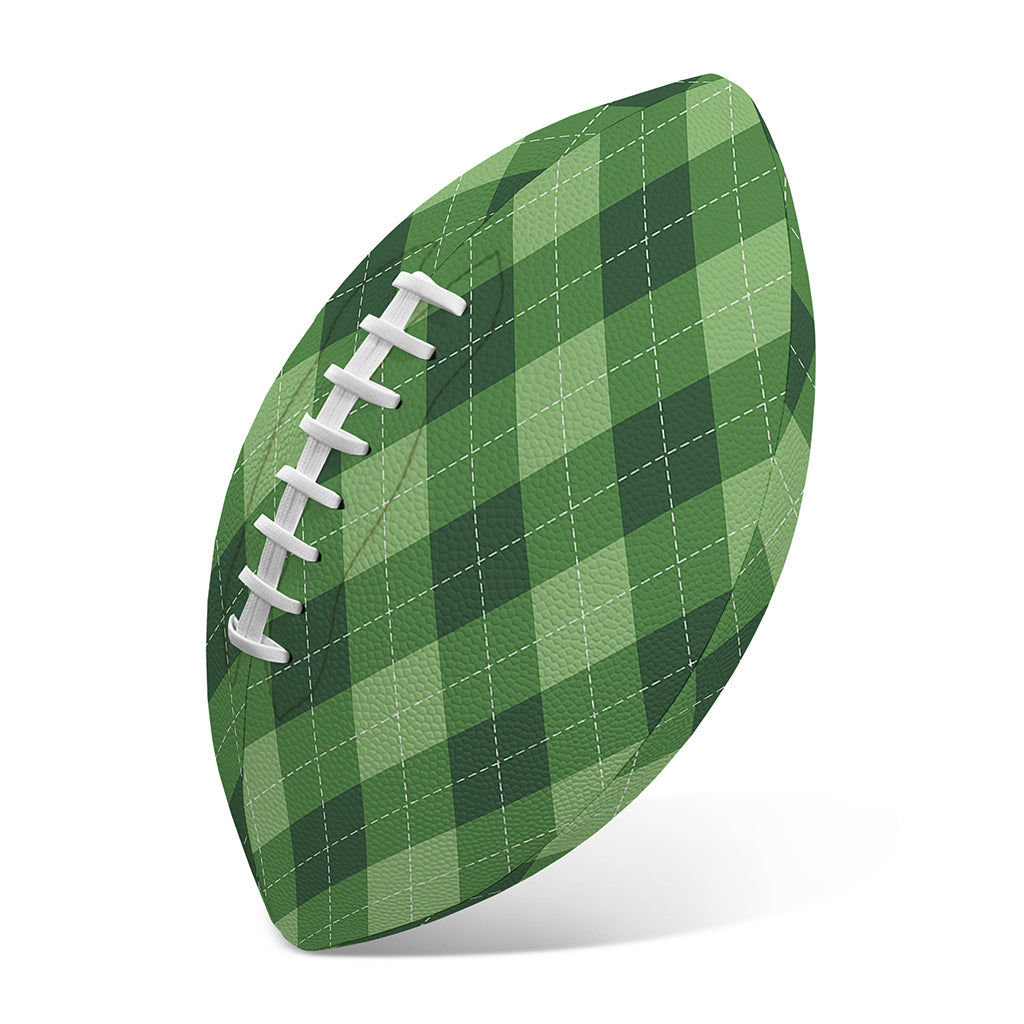 Forest Green Argyle Pattern Print Rugby Ball