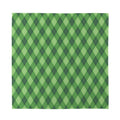 Forest Green Argyle Pattern Print Silk Bandana