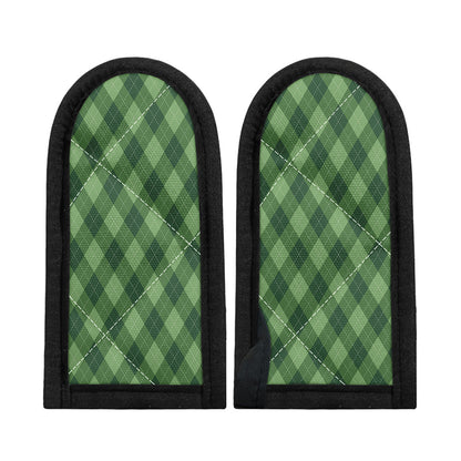 Forest Green Argyle Pattern Print Skillet Handle Cover