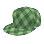 Forest Green Argyle Pattern Print Snapback Cap